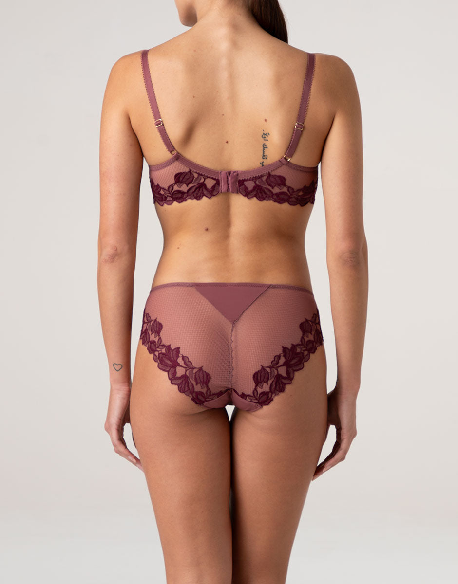 Lovable So Lacy Panties Slip Elegant Muse rosso amaranto e vinaccia