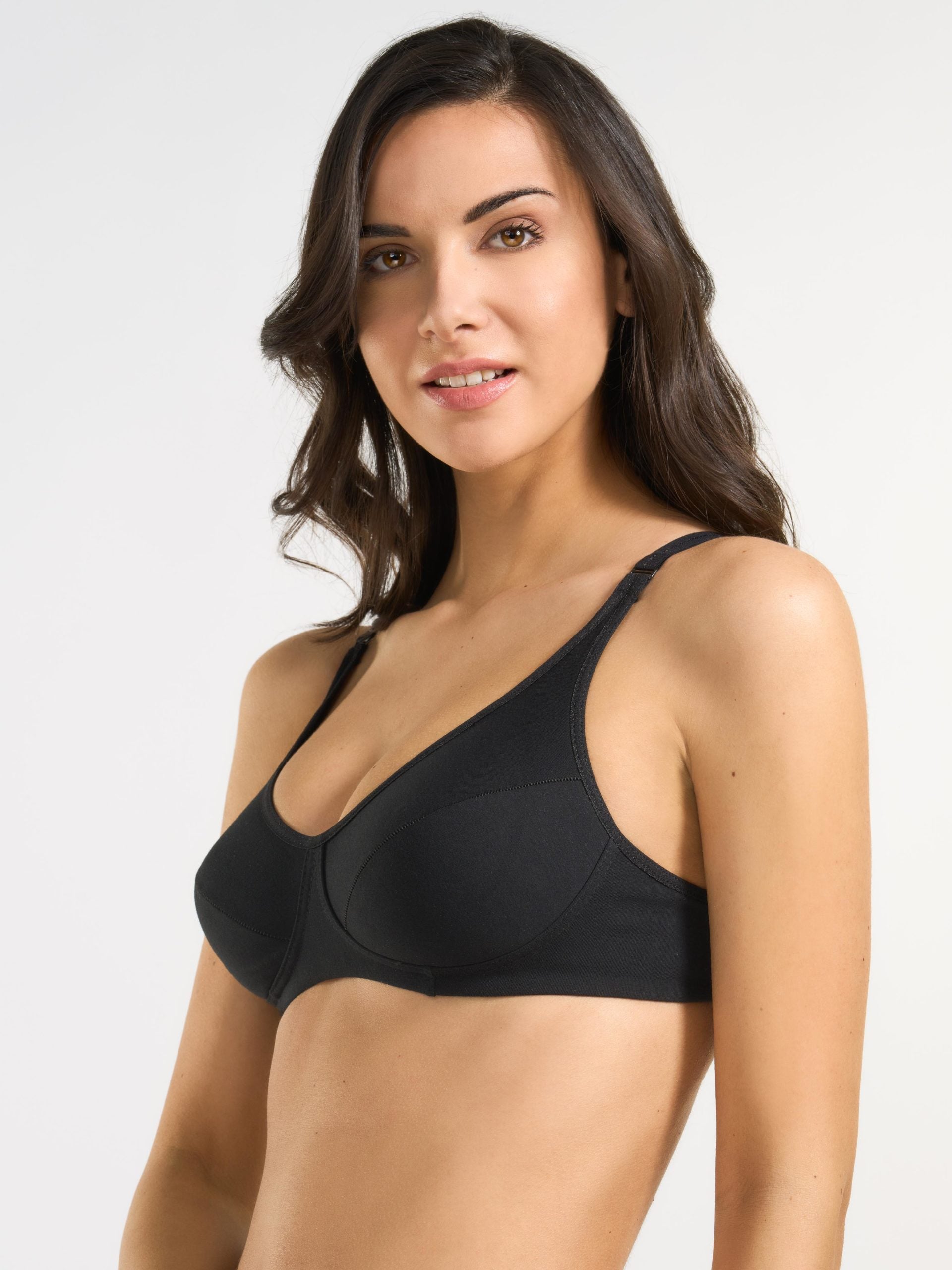 SPIMAN Millennial reggiseno in cotone elasticizzato con sostegno laterale