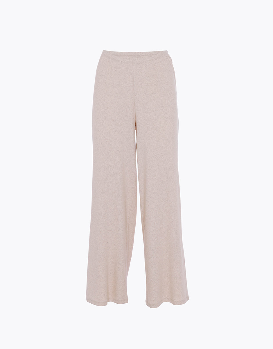 Lovable Basic Soul Pantaloni Lunghi in Cotone a Costine beige melange morbidi