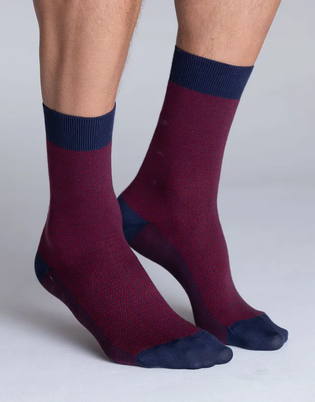 Lovable Basic Soul Fancy Cotton calzini corti blu e rosso scuro, cotone