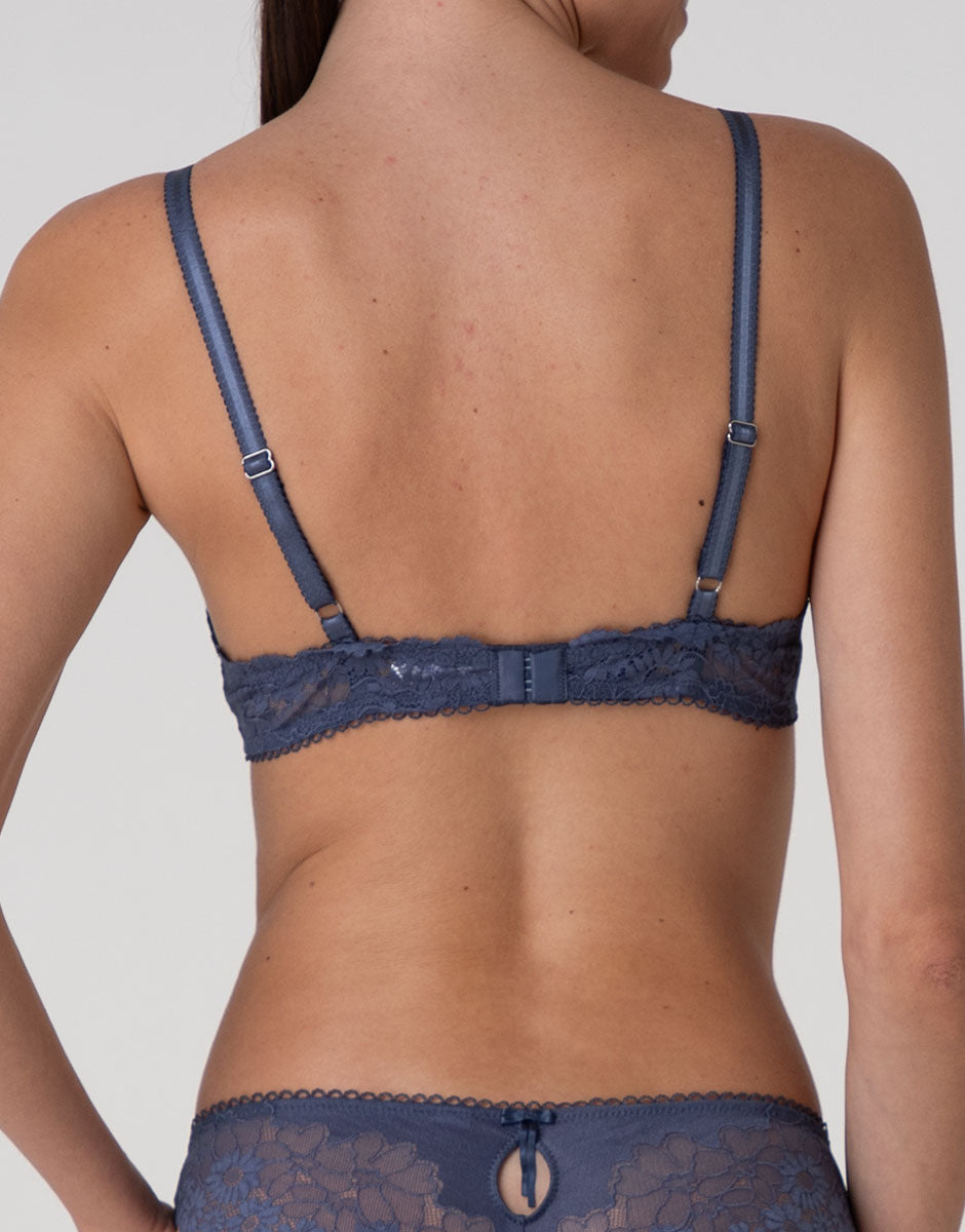 Lovable Garden Flowers Lace reggiseno con ferretto 3B blu polvere in pizzo