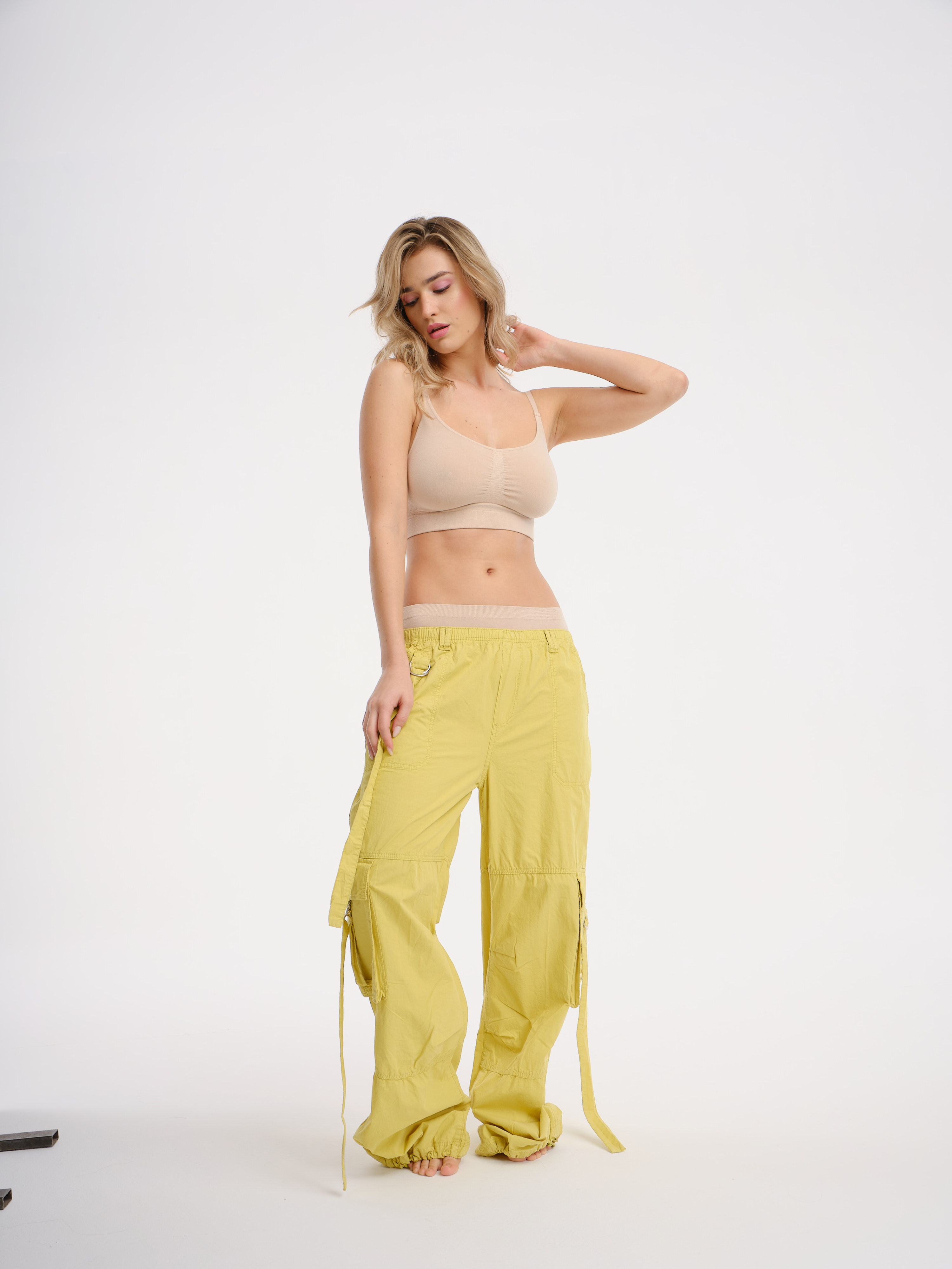 SPIMAN #Lifestyle Bamboo Bralette contenitiva in bamboo cipria