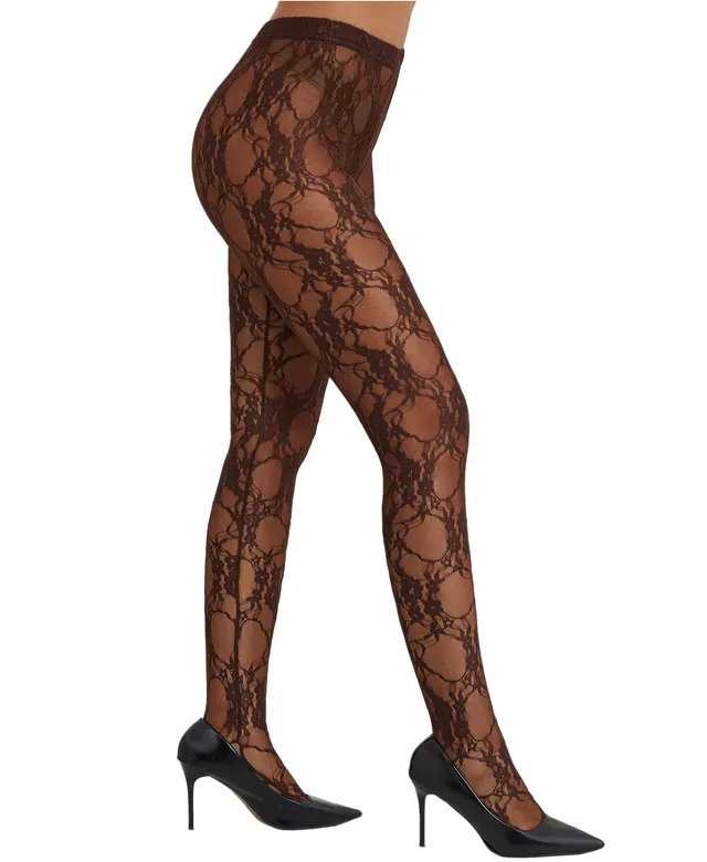 RSLOVE Patterned tights Floral Lace collant neri a vita alta