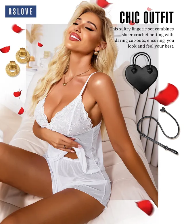 RSLOVE Pajama Set pigiama top e shorts nero taglie S-XXL senza imbottitura