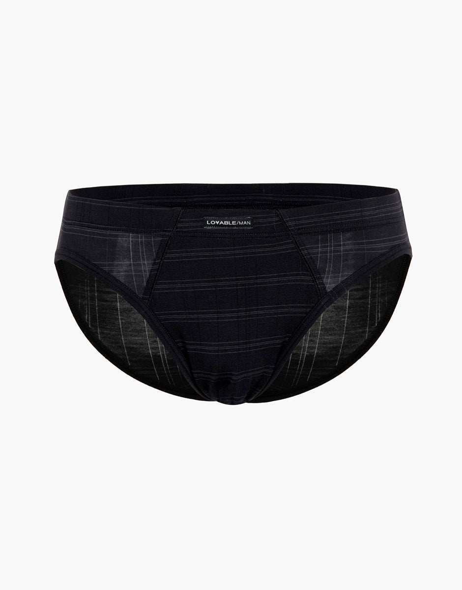 Lovable Value Elegance slip uomo nero in micromodal