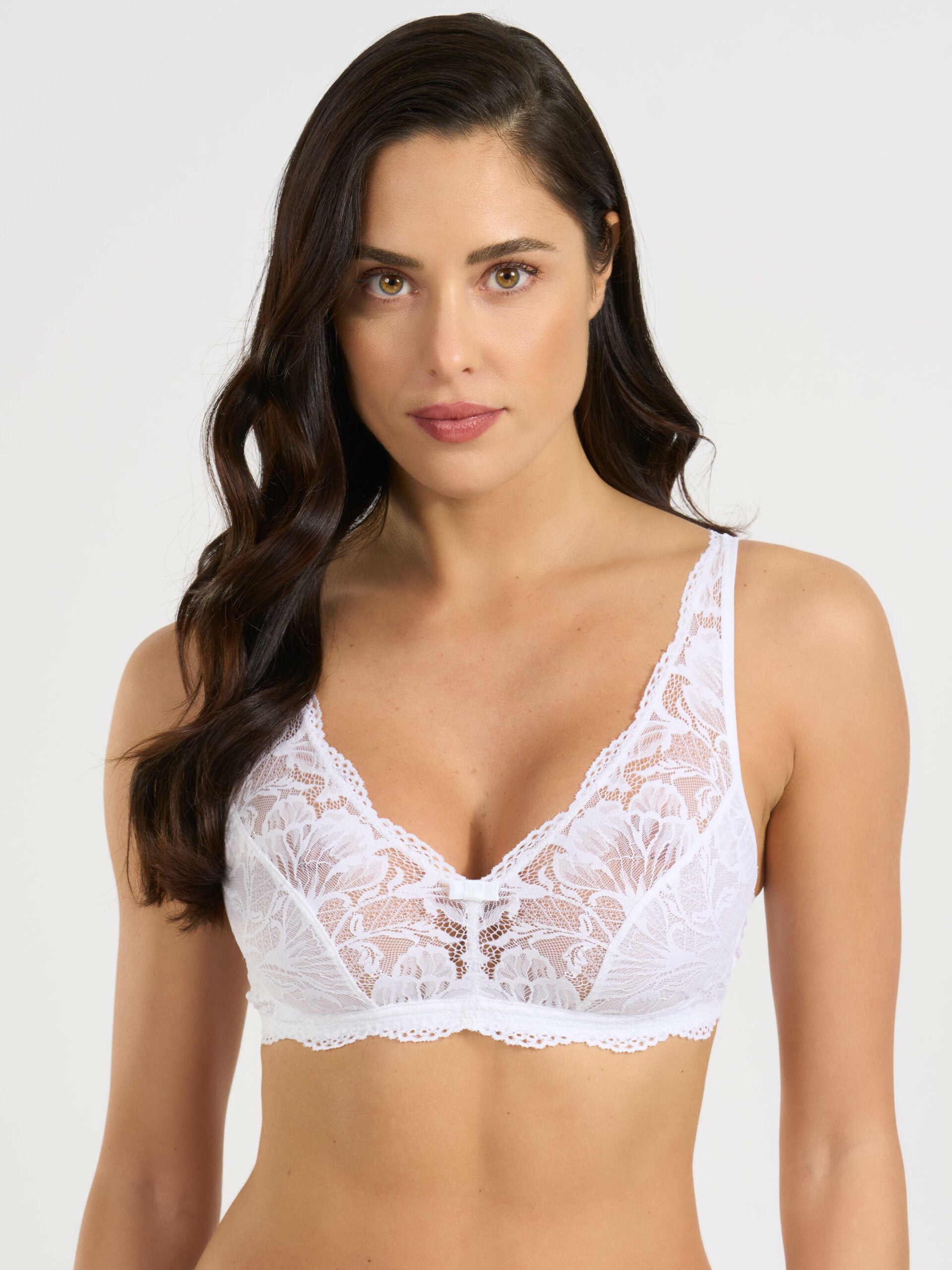 SPIMAN Style reggiseno modello vela in pizzo jacquardtronic bianco