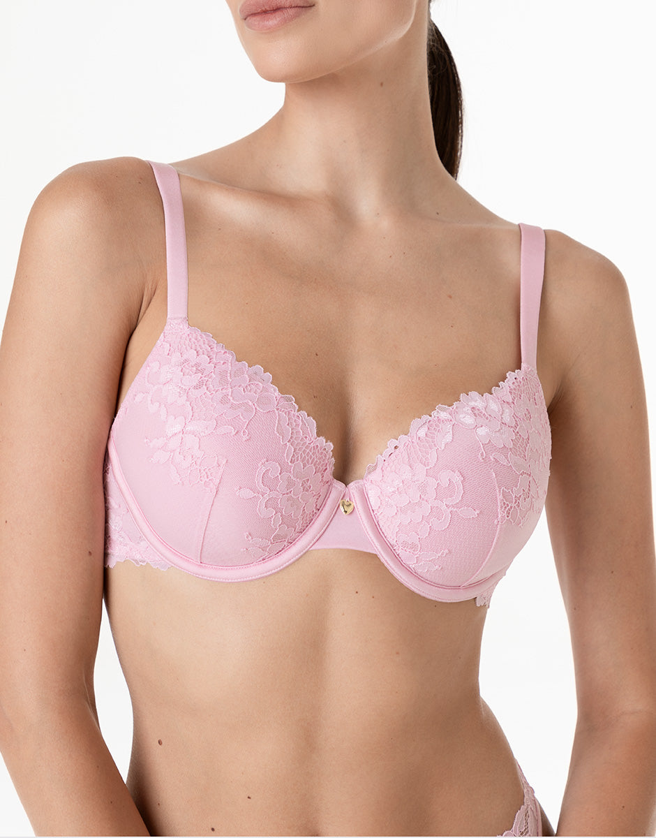 Lovable Garden Flowers Lace reggiseno con ferretto Lux Lace rosa confetto