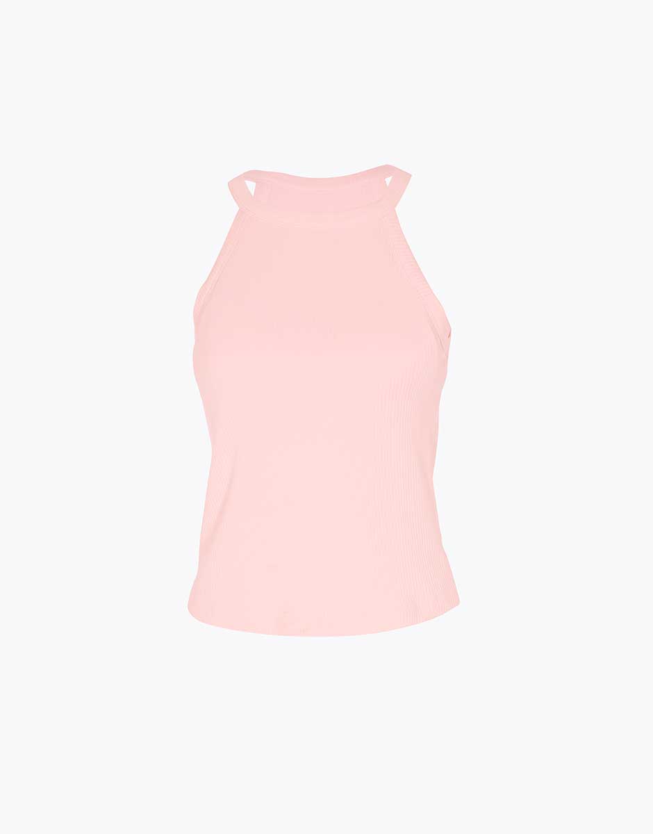 Lovable Basic Soul canotta scollo americano con coppe imbottite rosa cipria