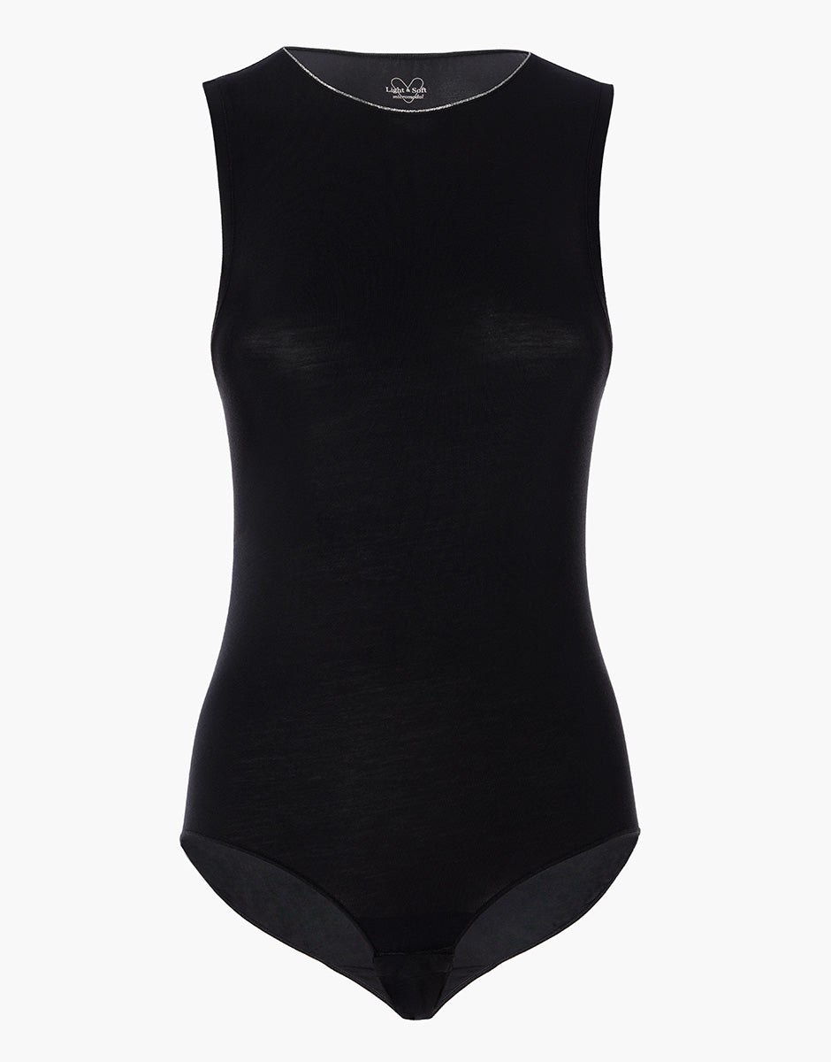 Lovable Body Bliss body smanicato 2/S nero micromodal lurex