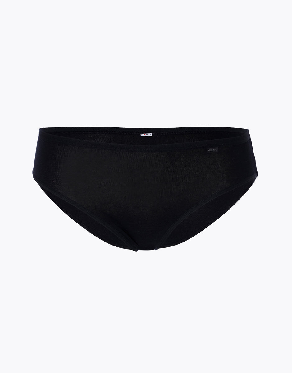 Lovable Lovely slip mini nero cotone modal vita bassa