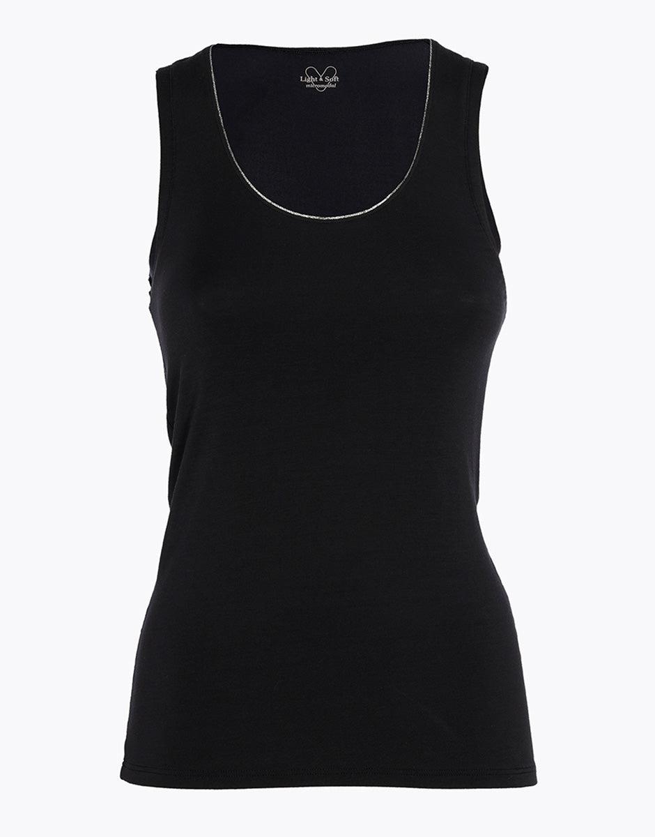 Lovable Basic Soul canotta scollo tondo Micromodal nero