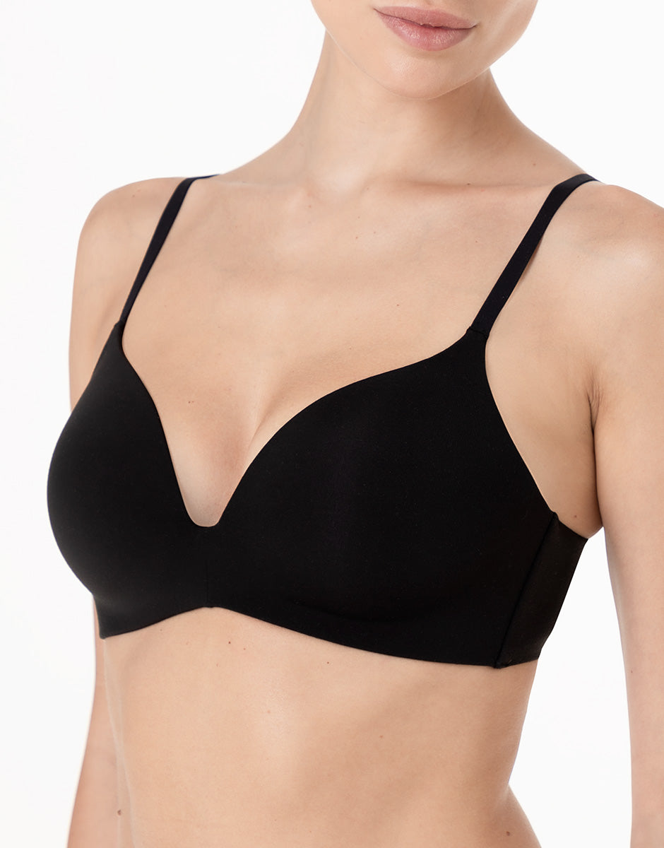 Lovable Invisible Essence reggiseno senza ferretto nero in microfibra