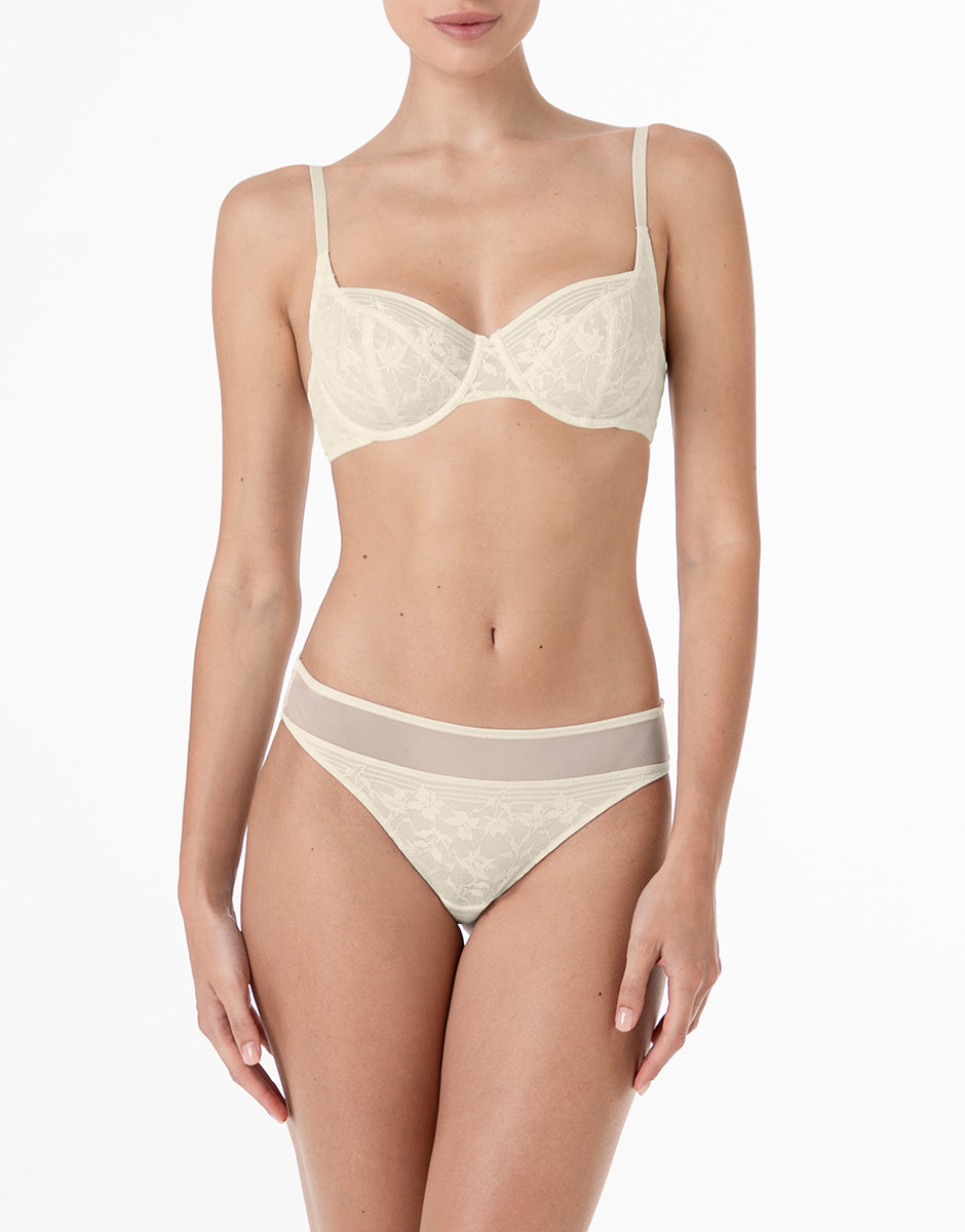 Lovable Garden Flowers Lace Blossom Lace reggiseno con ferretto avorio in pizzo