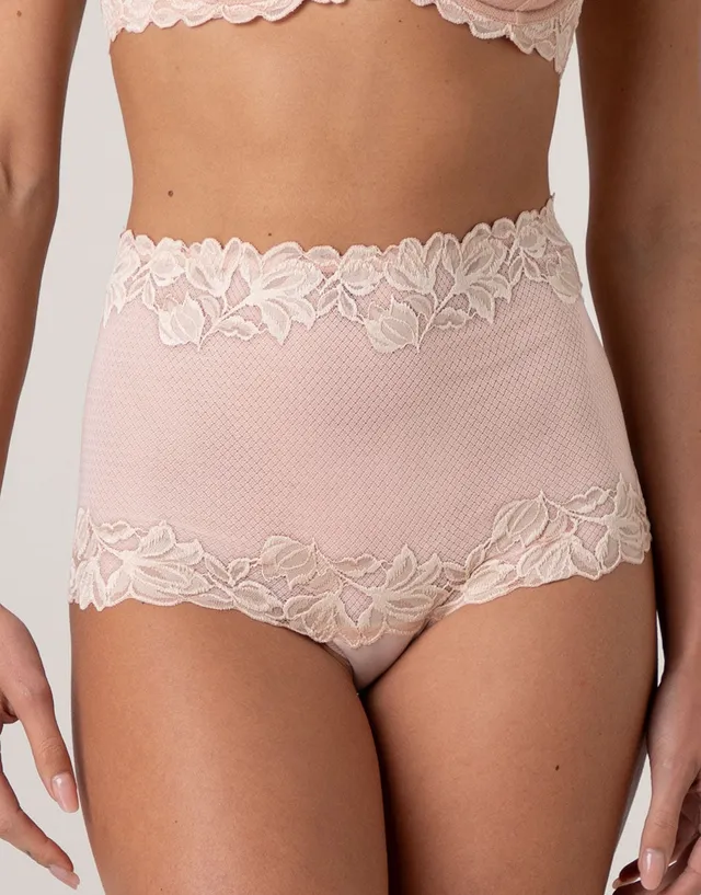 Lovable So Lacy Panties Elegant Muse slip alto avorio perlato e rosa in pizzo