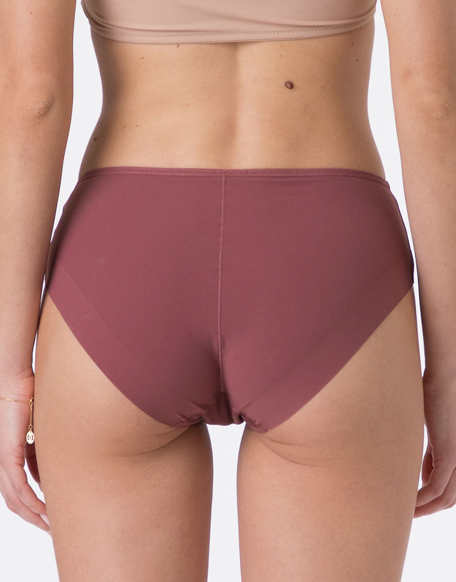 Lovable Invisible Lift Slip midi rosso amaranto in microfibra invisibile
