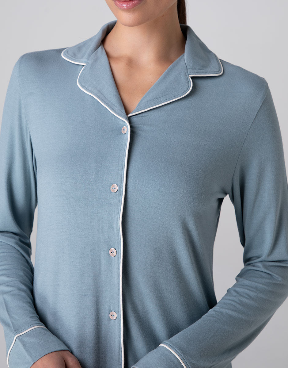 Lovable Basic Soul camicia da notte aperta in viscosa carta da zucchero