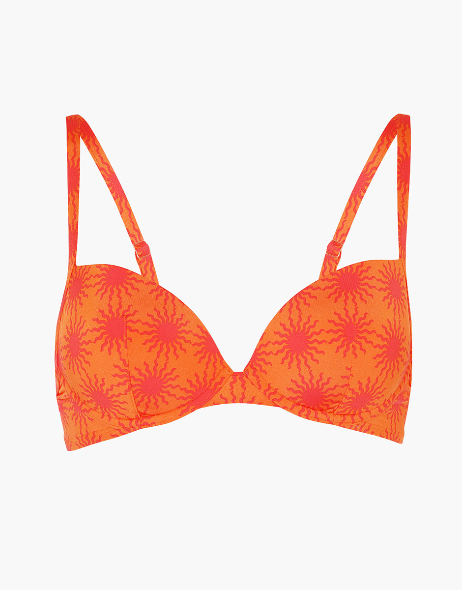 Lovable Glam Shiny Micro Essential Micro reggiseno bikini arancione stampa sole