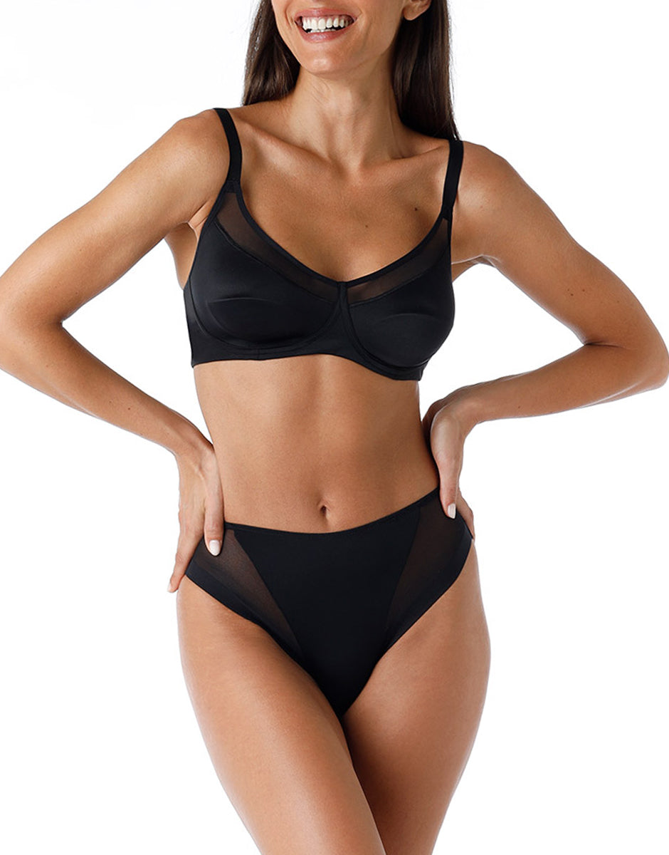Lovable Body Bliss Generous Modern Shaping reggiseno nero microfibra
