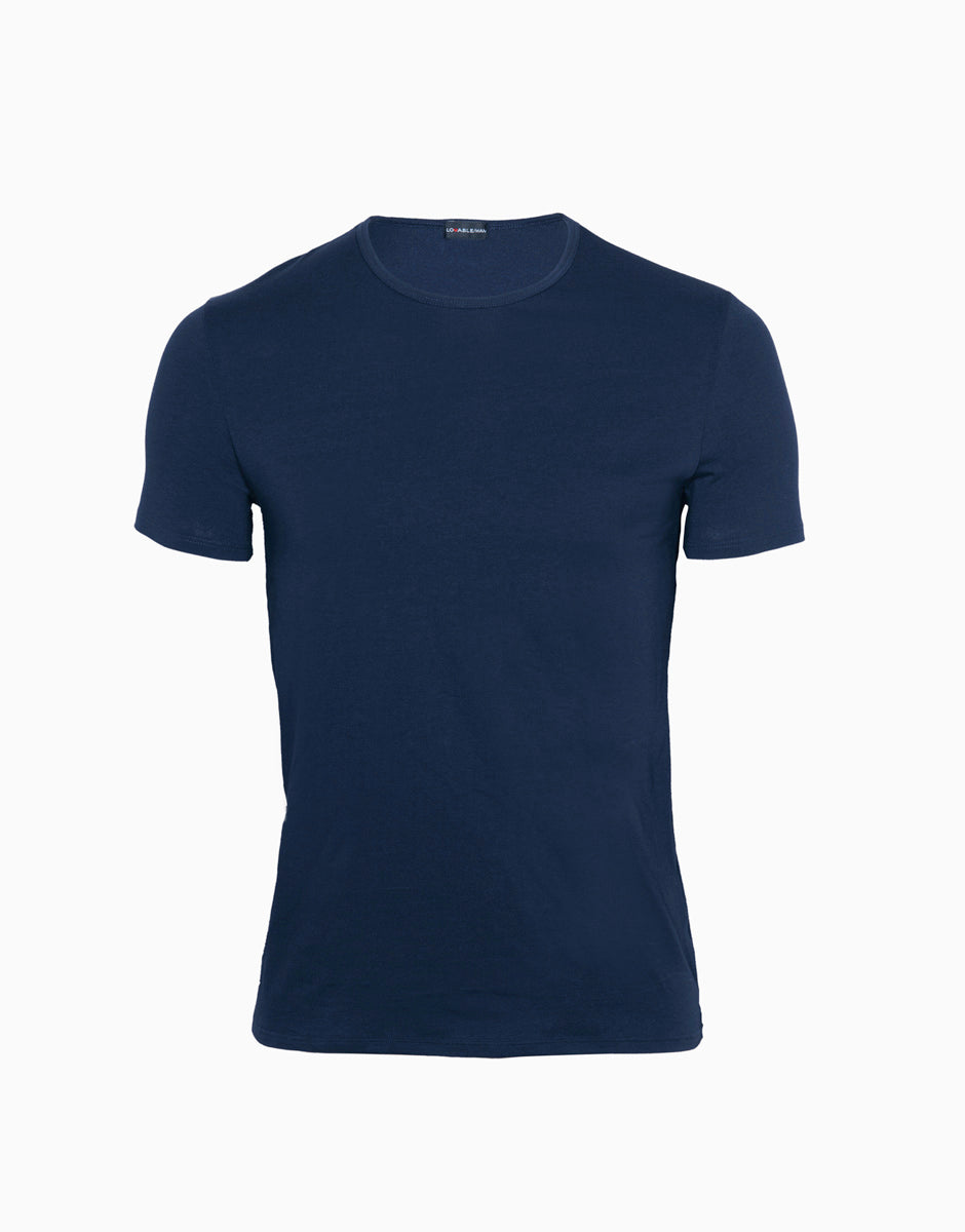 Lovable Basic Soul T-Shirt girocollo blu cotone elasticizzato