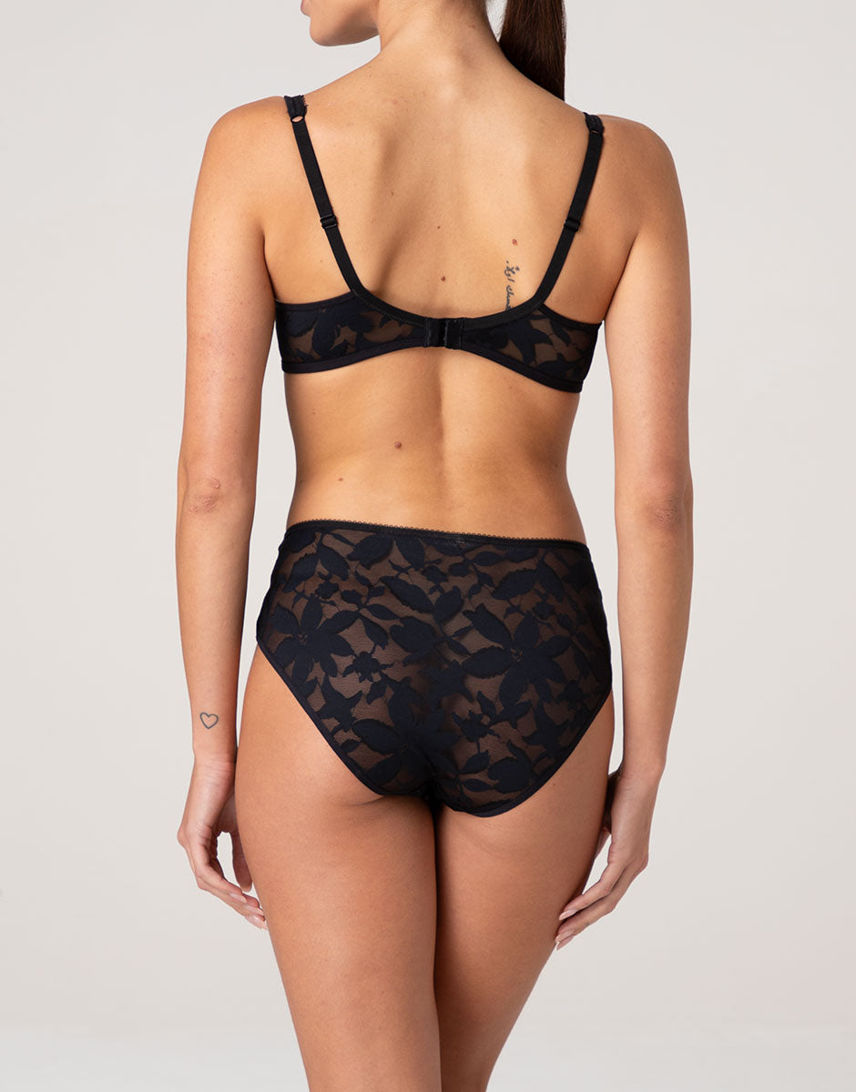 Lovable Garden Flowers Lace Modern Bloom Lace reggiseno balconcino nero