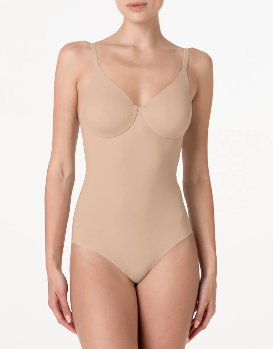 Lovable Invisible Essence body con ferretto in microfibra nudo chiaro