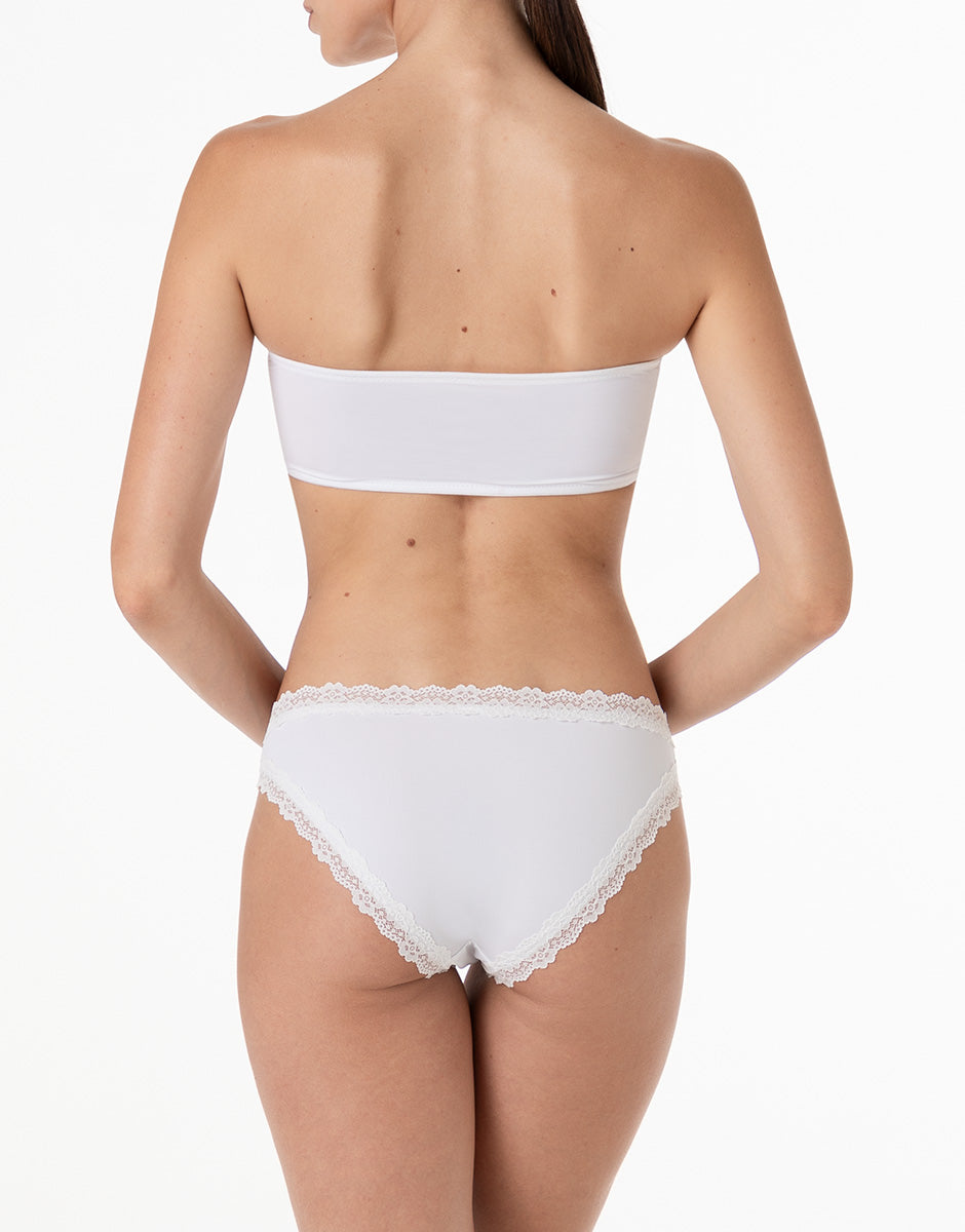 Lovable So Lacy Panties Lacy Micro slip bianco in microfibra