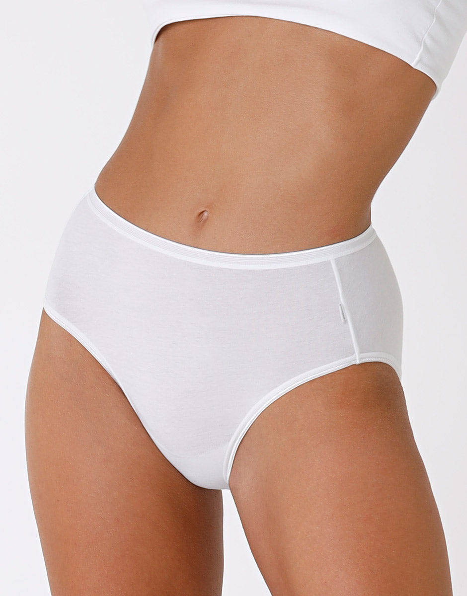 Lovable Lovely slip midi bianco in cotone soft a vita media