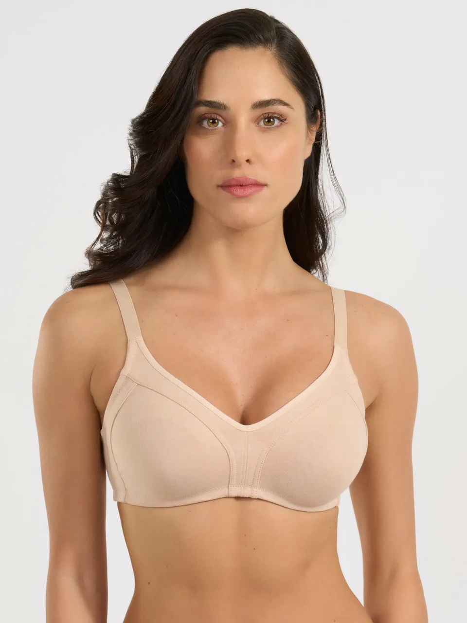 SPIMAN Millennial reggiseno senza ferretto bianco coppa C in cotone elastico