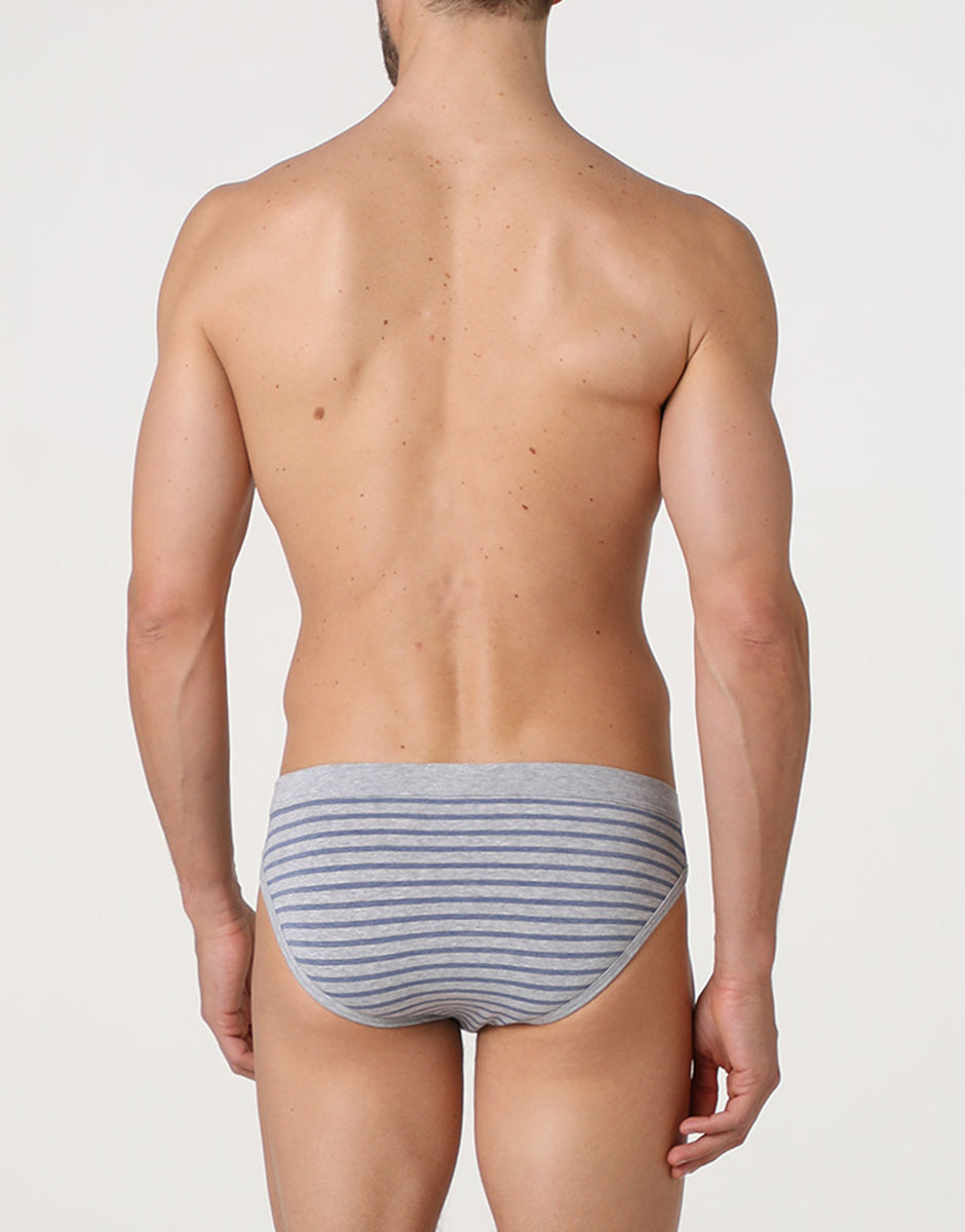 Lovable Lovely Slip Jacquard Cotton Modal slip grigio melange e avio