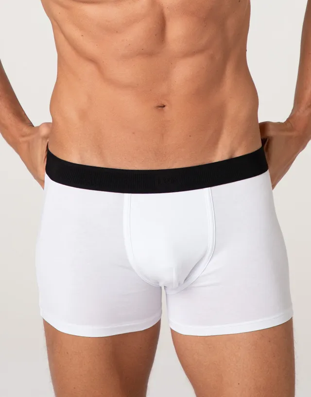 Lovable Value Elegance Signature Cotton boxer in cotone Pima elasticizzato bianco