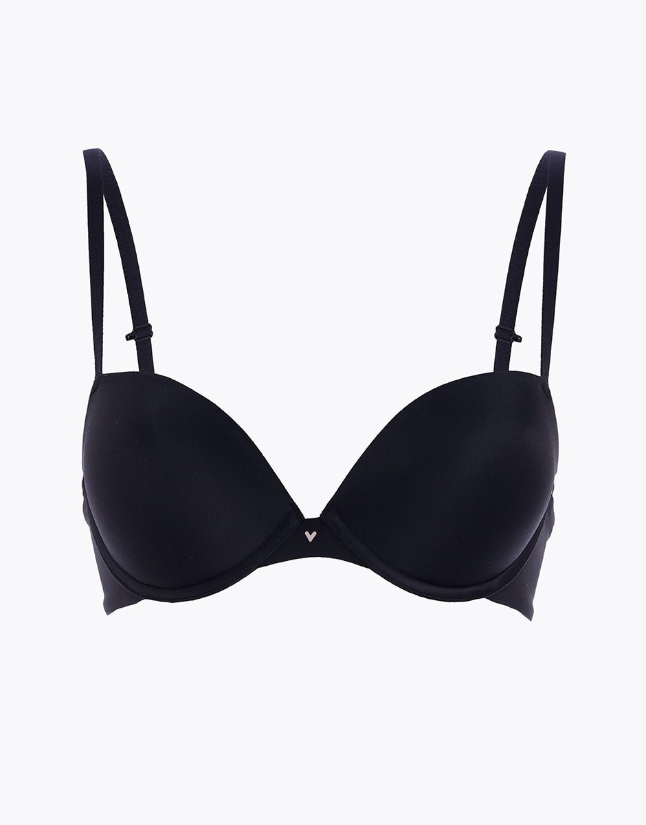 Lovable Invisible Secret reggiseno push-up nero microfibra imbottitura media