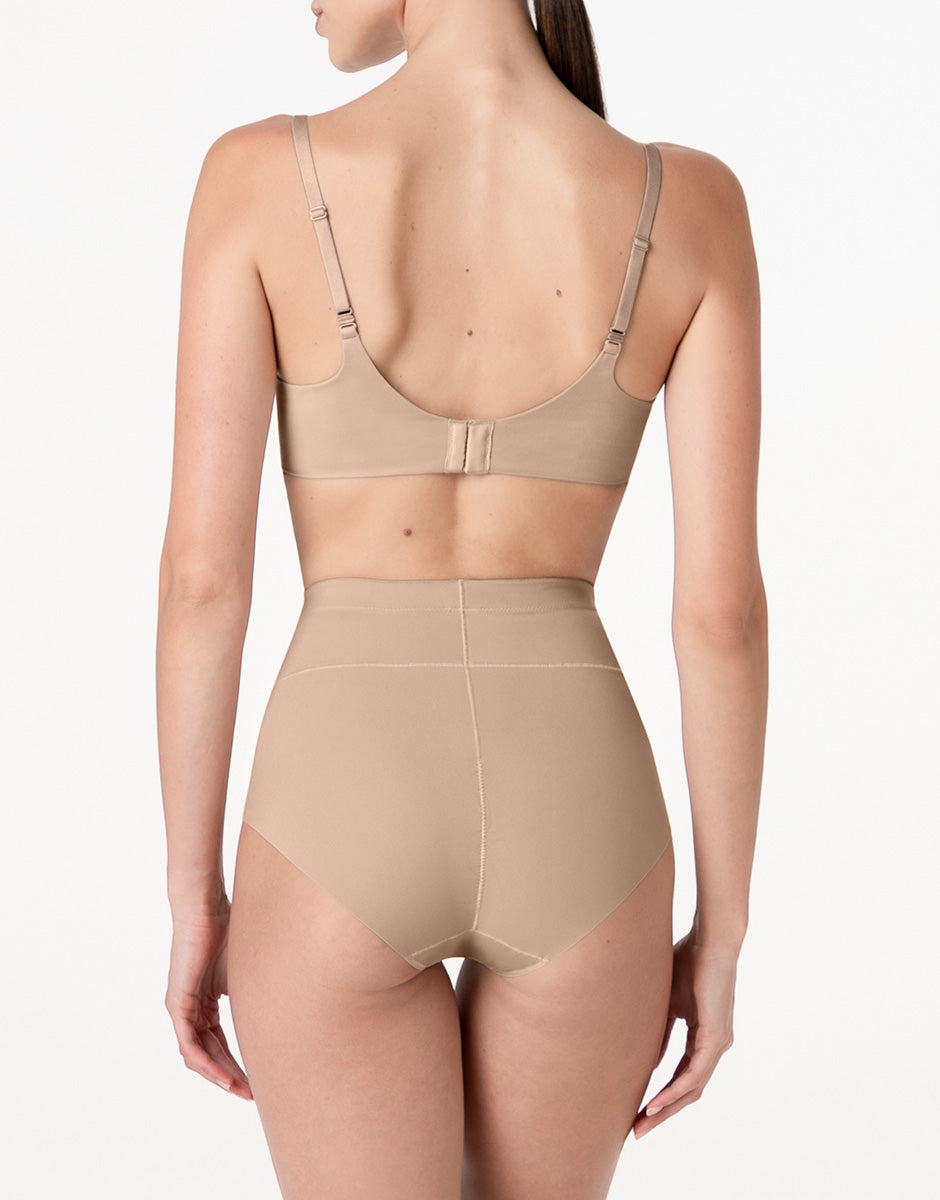 Lovable Body Bliss Sculpt Shaping Guaina midi nudo chiaro, microfibra