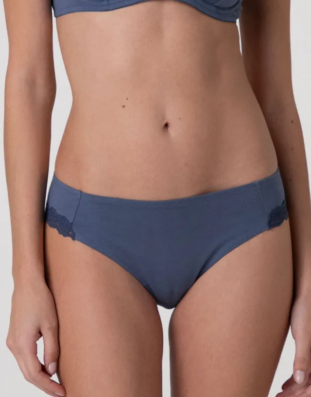 Lovable So Lacy Panties Trendy Modal brasiliano blu polvere pizzo