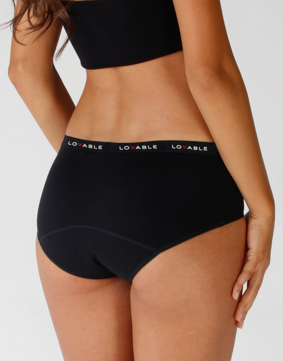 Lovable Lovely culotte da ciclo nera flusso medio