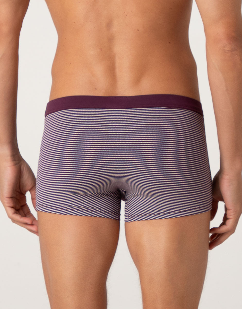 Lovable Value Elegance Boxer Casual Stretch Cotton boxer righe vinaccia avorio