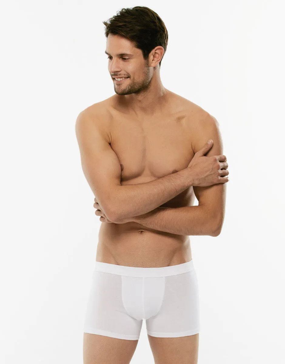 Lovable Value Elegance short boxer cotone elasticizzato bianco bipack 3/S