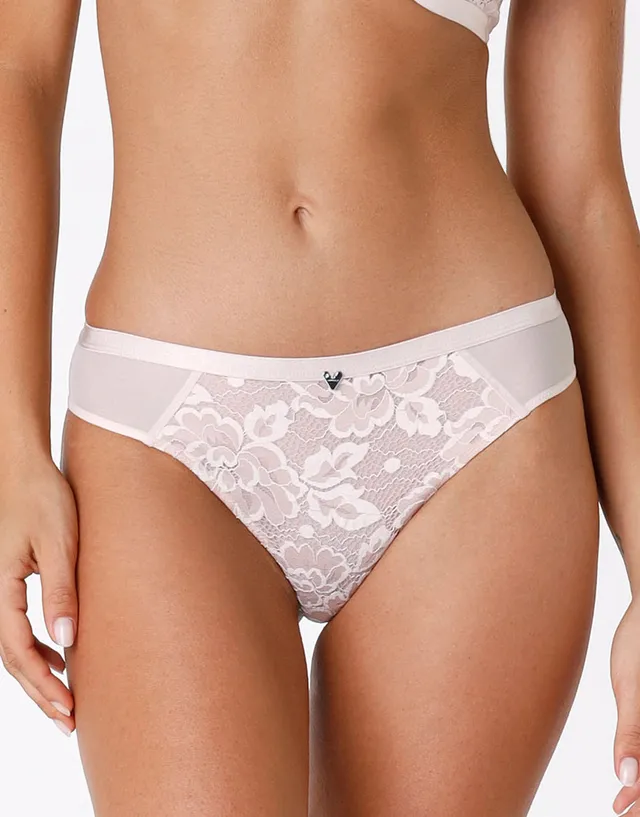 Lovable Anniversary Lace slip cipria in pizzo riciclato e tulle