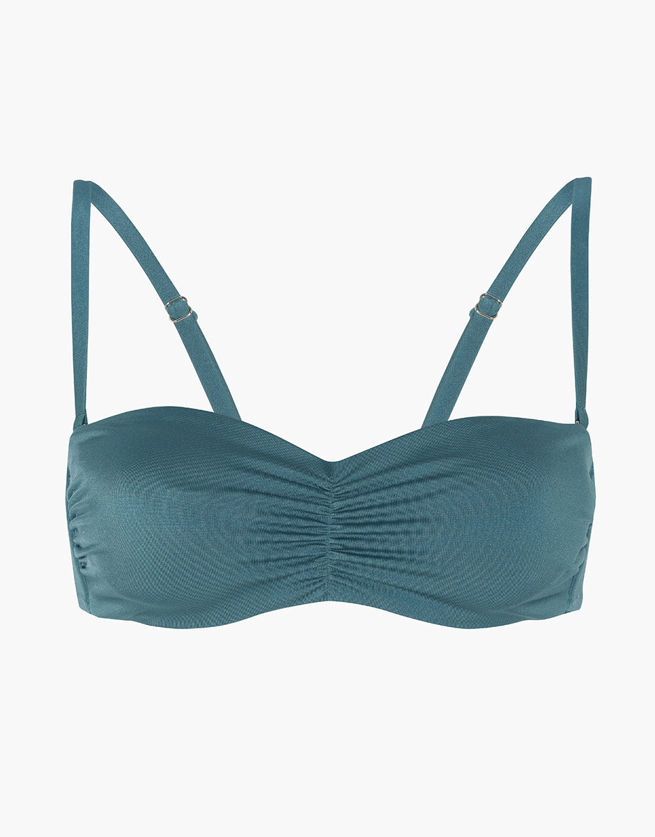 Lovable Glam Shiny Micro Plain Trendy reggiseno a fascia verde mediterraneo coppa 3B