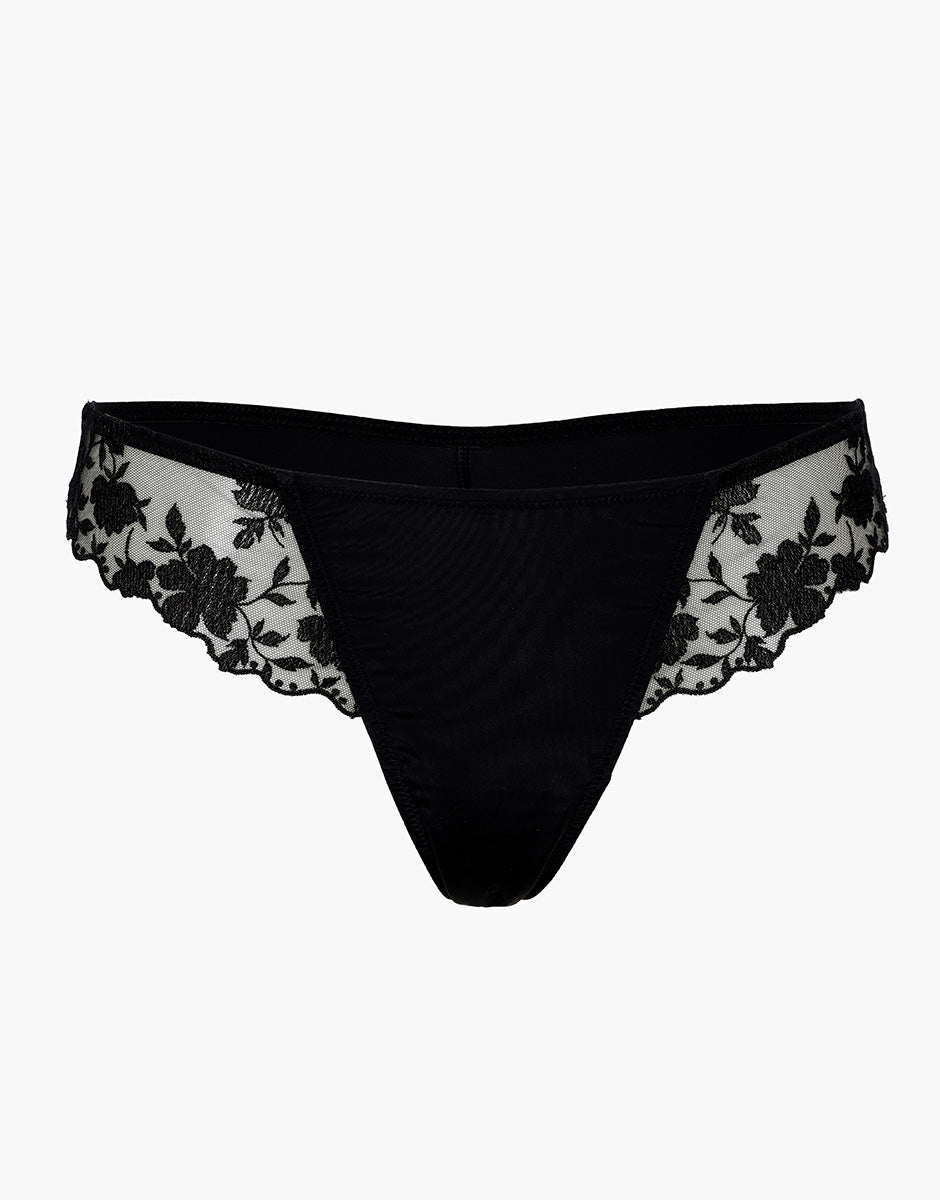 Lovable So Lacy Panties Floral Embroidery brasiliano nero