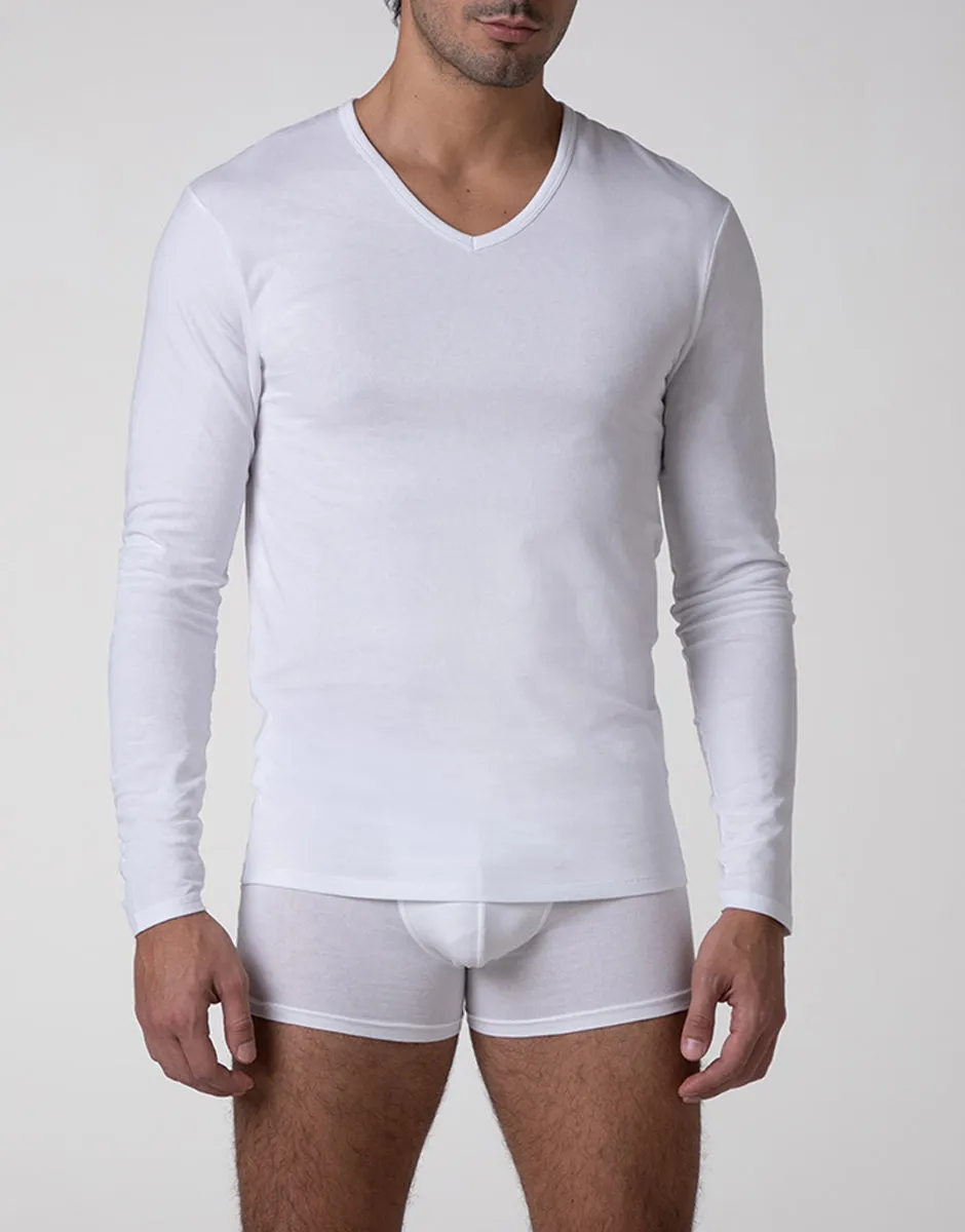 Lovable Basic Soul Cool Sensation maglia scollo a V bianca 3/S–6/XL termoregolante