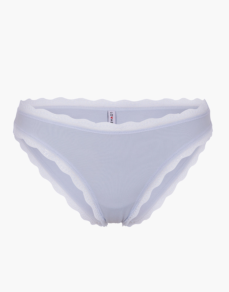 Lovable So Lacy Panties Lovable Panties slip azzurro in cotone e pizzo