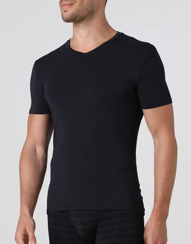 Lovable Value Elegance L070A t-shirt uomo nera in micromodal