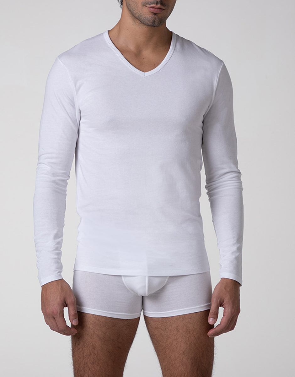 Lovable Basic Soul Cool Sensation maglia scollo a V bianca 3/S–6/XL termoregolante