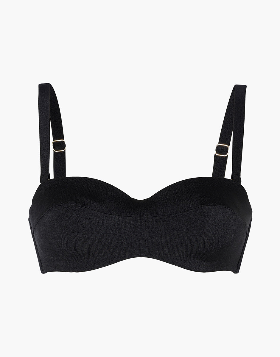 Lovable Glam Shiny Micro Costume Reggiseno a Fascia Imbottita nero