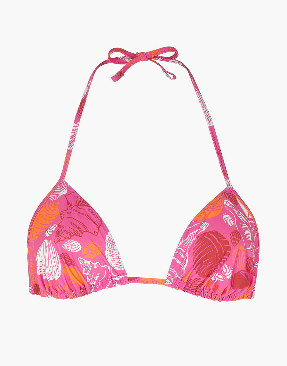 Lovable Glam Shiny Micro Costume Reggiseno Triangolo con Laccetti RCS Recycled fucsia conchiglie