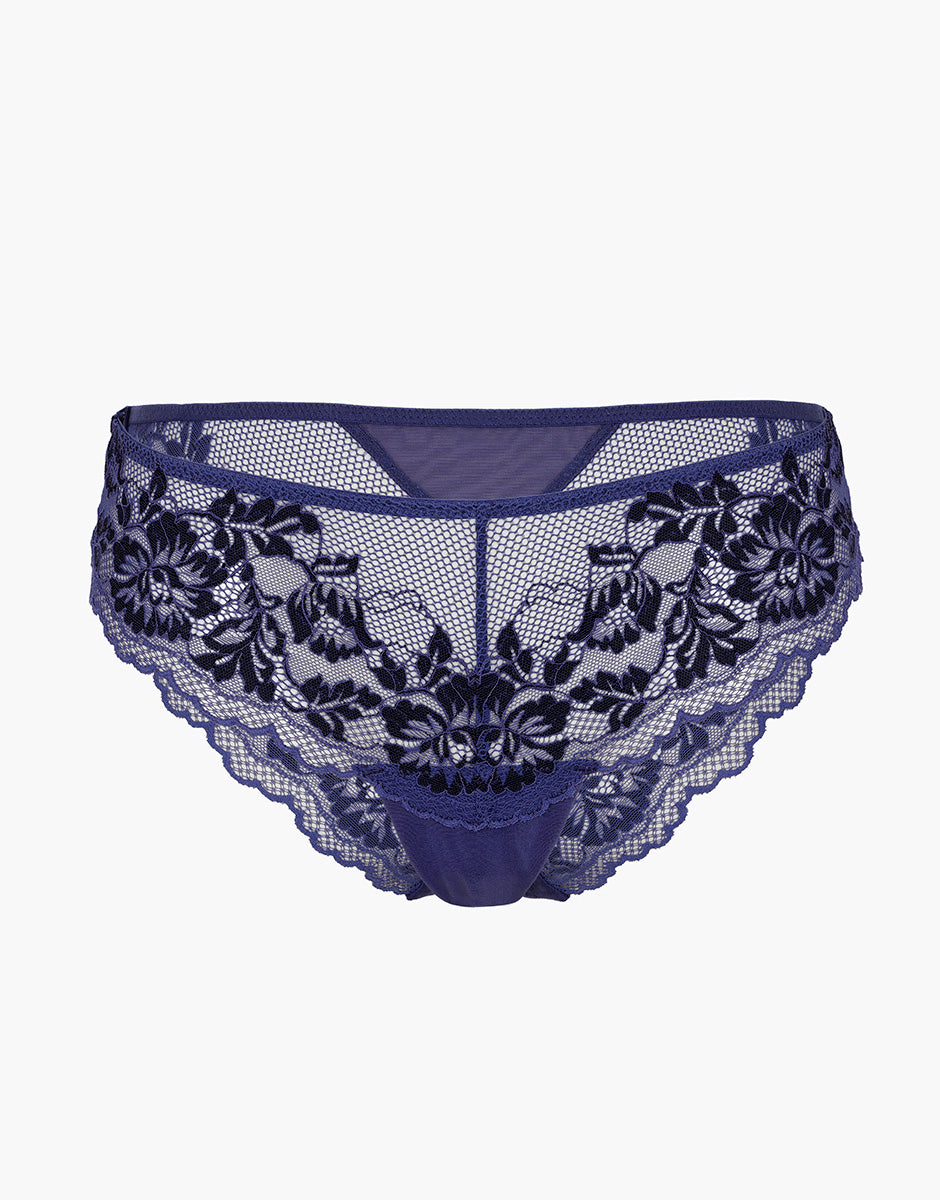 Lovable So Lacy Panties Bicolor Floral Lace slip midi blu violaceo