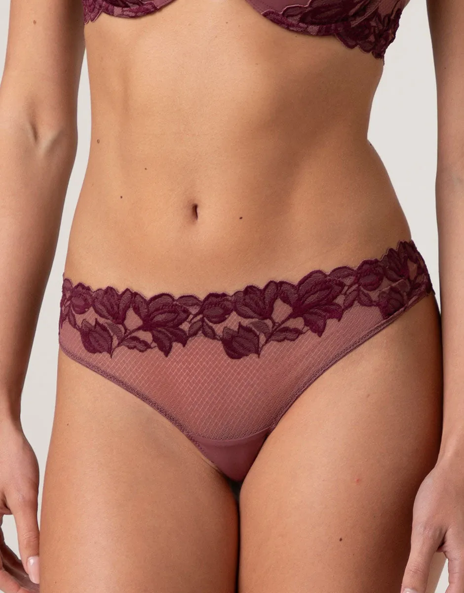Lovable So Lacy Panties Elegant Muse brasiliano rosso amaranto in pizzo