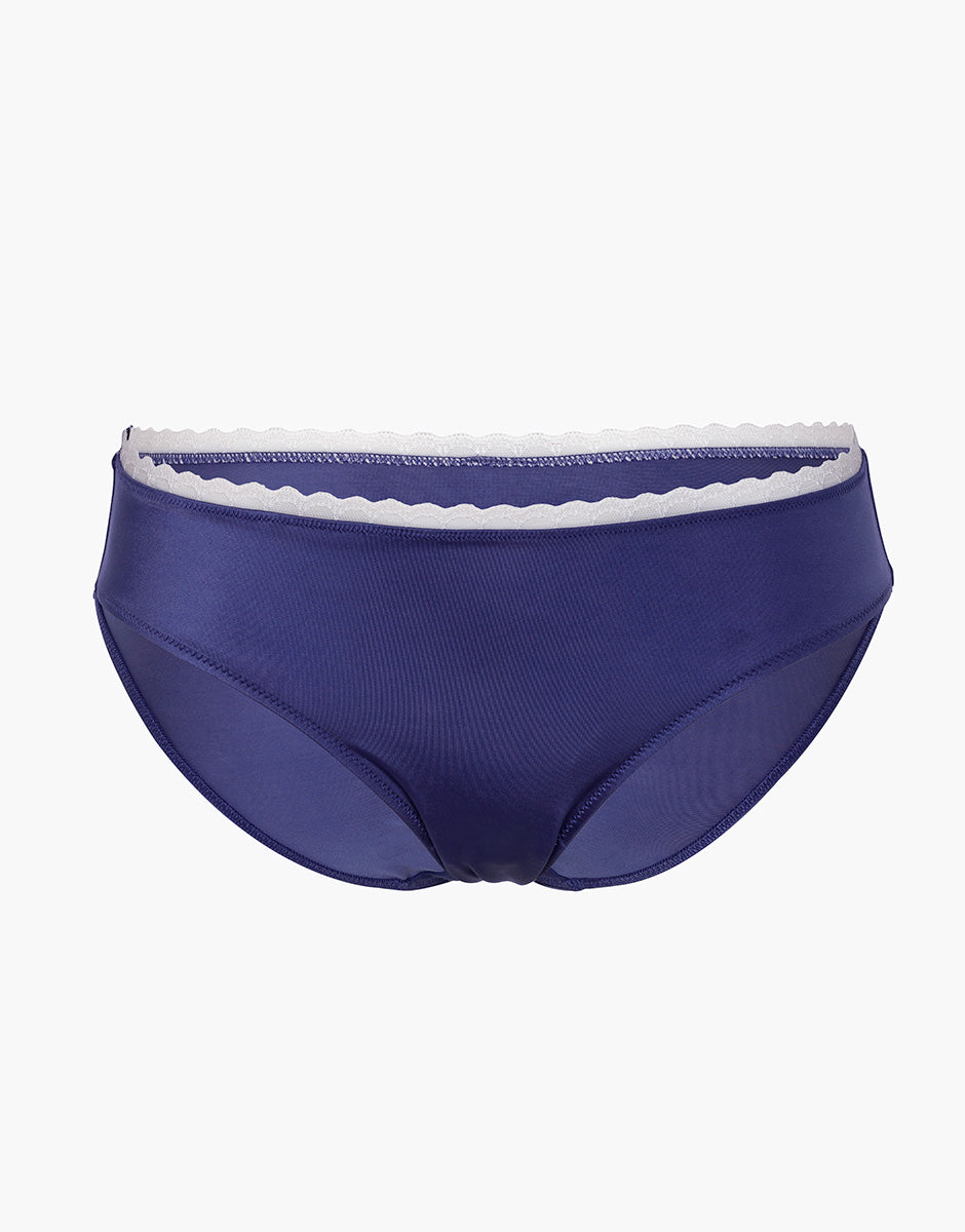 Lovable 24H Lift slip midi blu violaceo in microfibra lucida