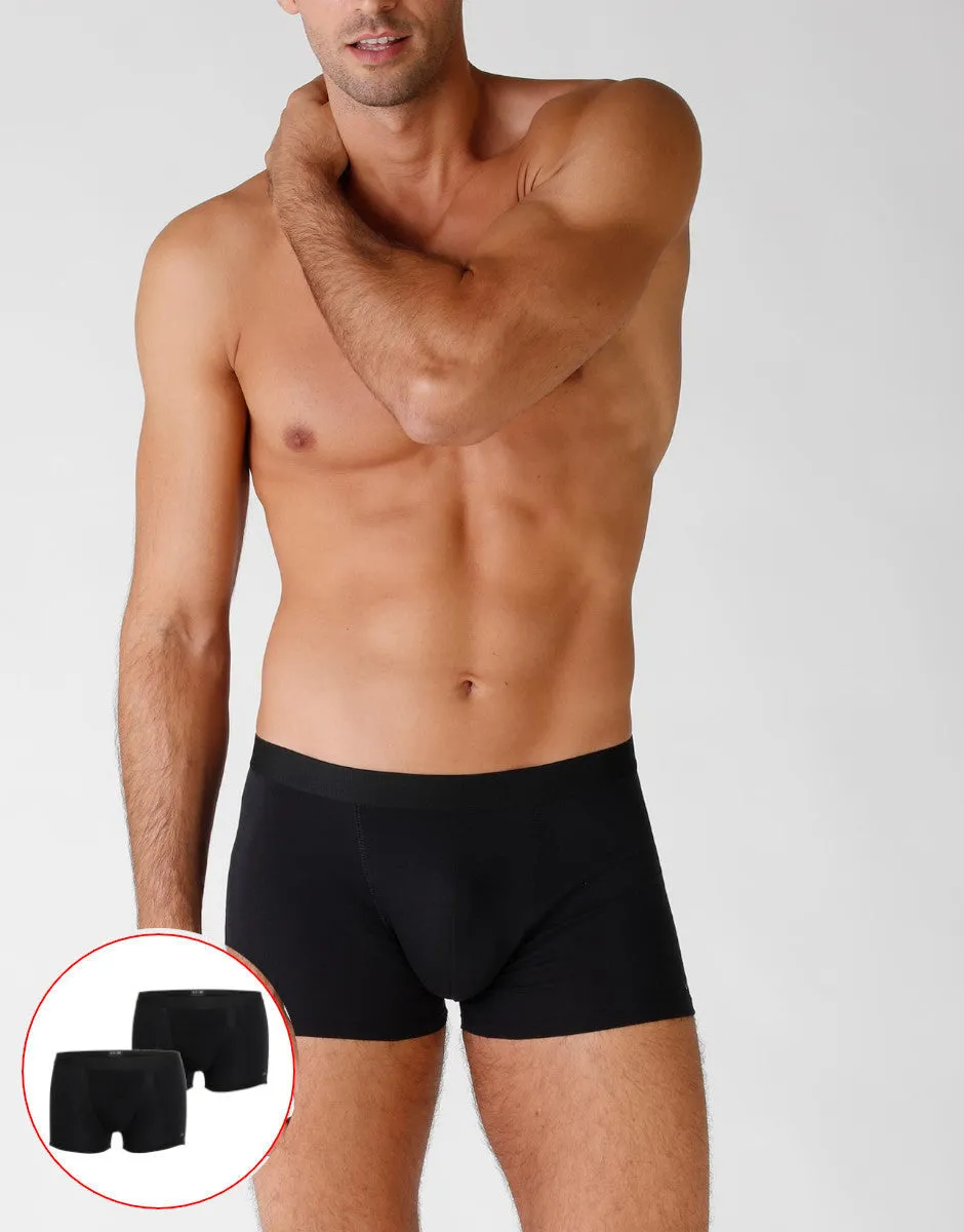 Lovable Value Elegance Bipack boxer nero in cotone elasticizzato