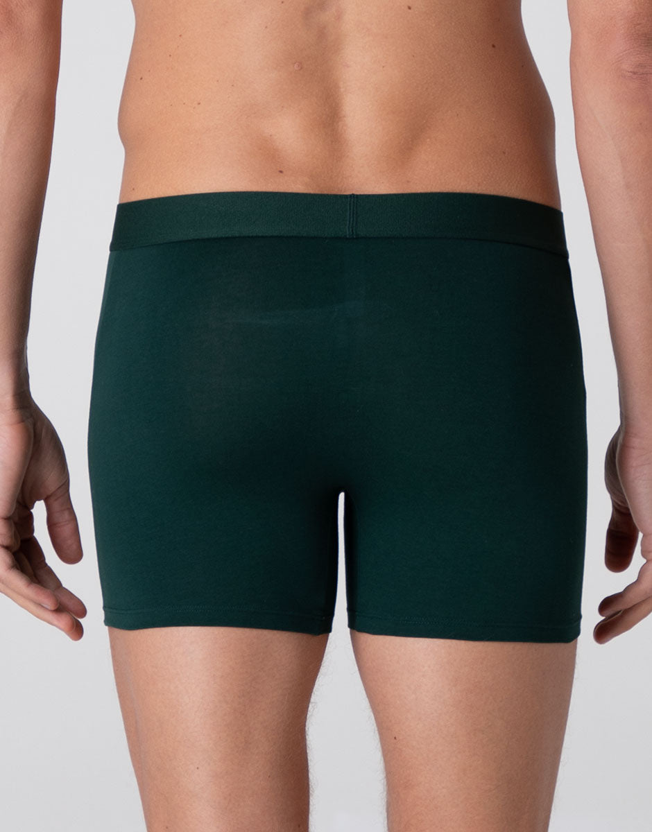 Lovable Value Elegance Modern Stretch Cotton boxer lungo verde scuro